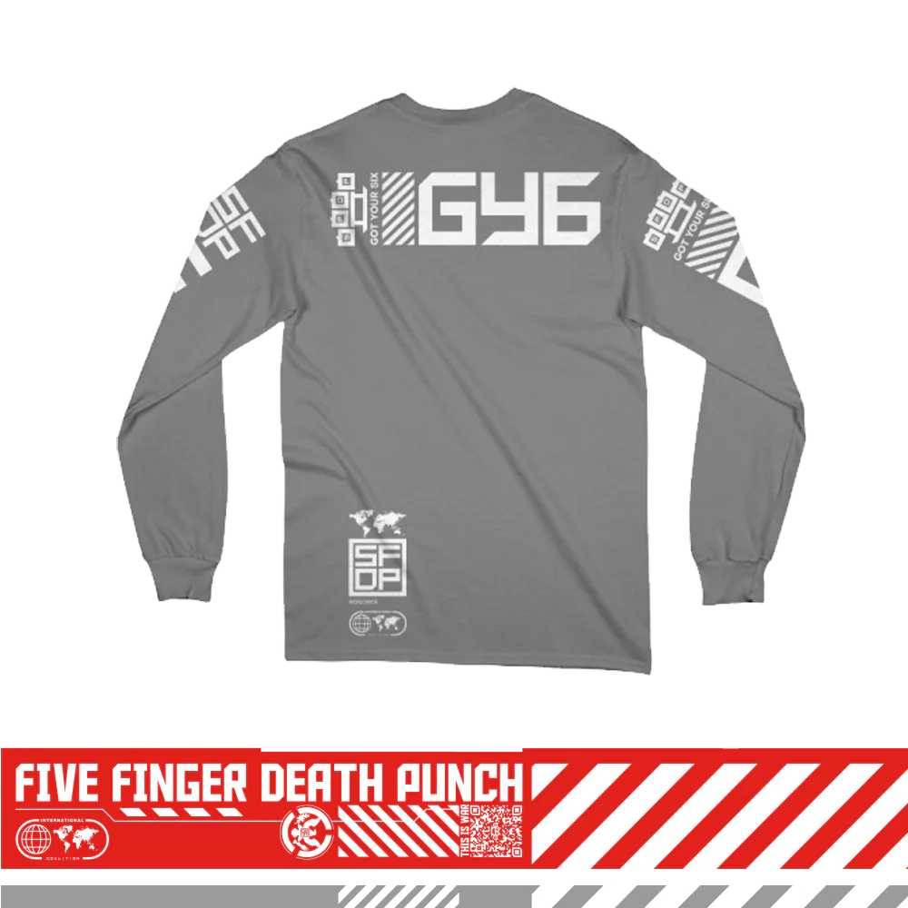 GY6 Grey Long Sleeve Tee - Image 3
