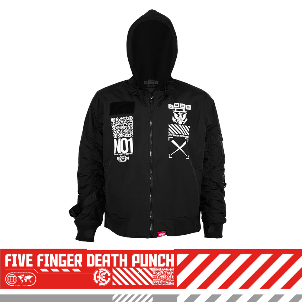 GY6 Tech Bomber Jacket - Black - Image 3