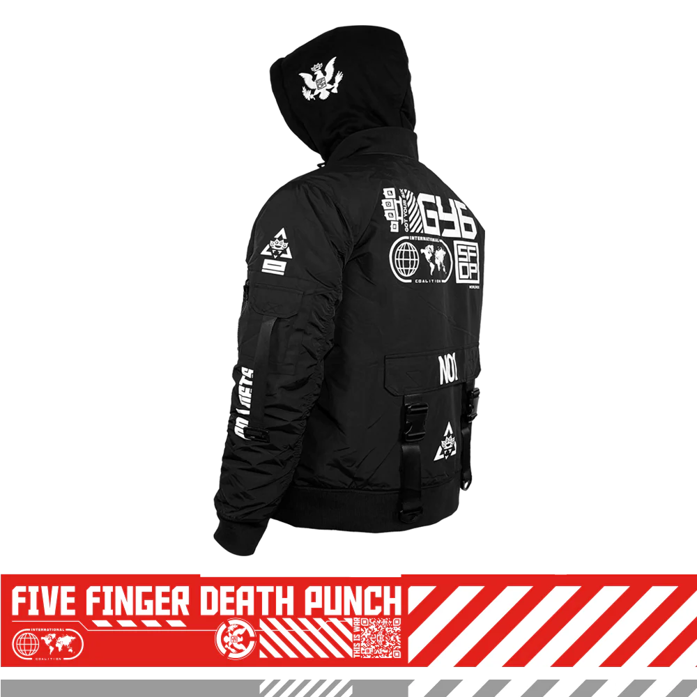 GY6 Tech Bomber Jacket - Black - Image 4