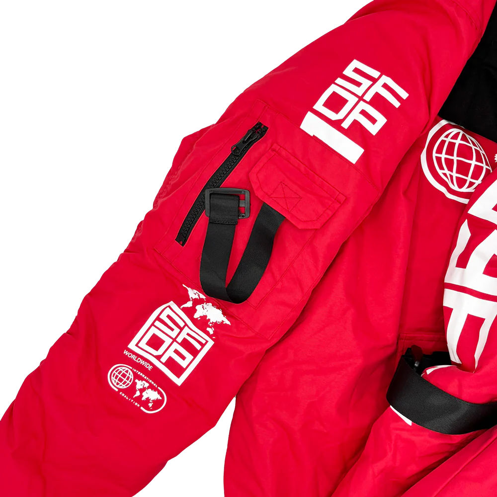 GY6 Tech Bomber Jacket - Red - Image 11