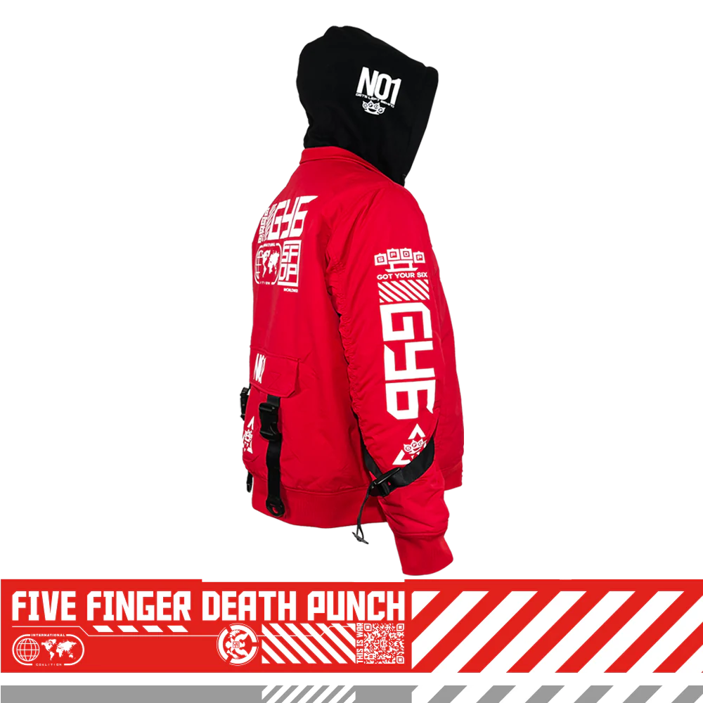 GY6 Tech Bomber Jacket - Red - Image 5